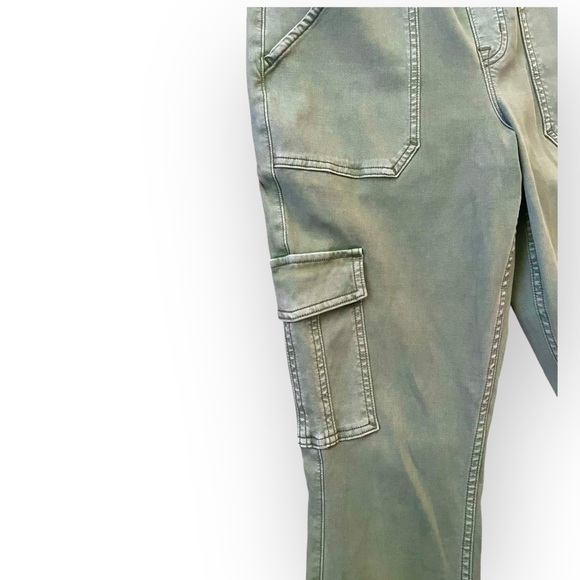 Spanx women’s stretch twill ankle cargo pant in soft sage size L green skinny - Picture 4 of 8